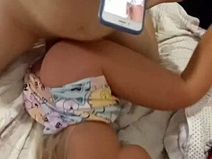 Dirty husband and wife unite to assfuck stepdaughter in outdoor public threesome with sex toys.