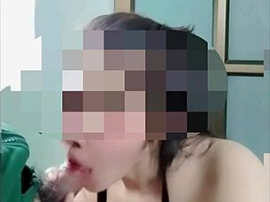 Leaked video of cute Thai student sucking dick and breaking hymen 😍