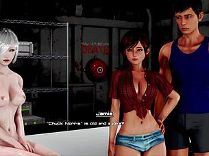 in the inn, the mature woman with big tits seduces the teen