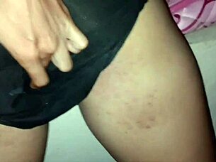 schoolgirl gets creampied in doggystyle