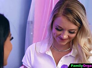 Fathers cream in stepdaughters' pussies during family orgy