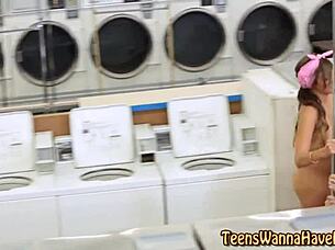 Teen Gets Intense Facial in Public Party Group Hardcore Action!