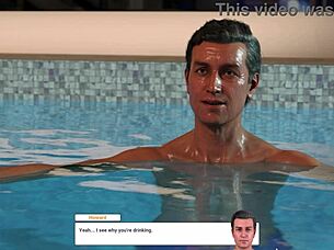 midnight ride ends with pool anal and muff diving