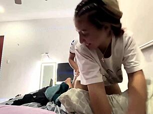 Ex girlfriend shakes big ass, then moans under control