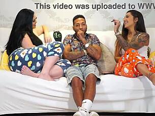 Two Curvy Bitches Ride Big Black Cocks at Pajama Party in Miami