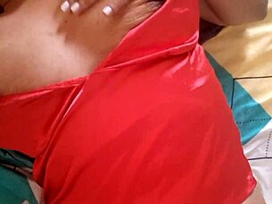 my stepdaughter touches her tight pussy while eating forbidden apple 😈