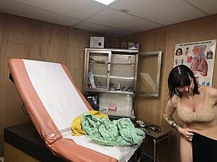 Scarlett Johnson as medical tit consultant in part 2 left