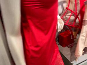 Mommy Milf Masturbates In Changing Room While Trying On Underwear, Whispering Dirty Talk