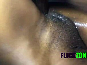 in the bedroom, a cute ebony amateur in santa costume gets fucked for christmas