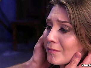 Brunette SLAVE DOGGY FUCKED in BONDAGE