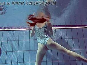 Sexy Pornstar Petite Russian Teen Libuse Shows Small Tits Underwater