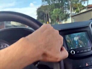 she jerks off in the car looking for hard dick