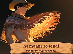 he moans loud during solo orgasm