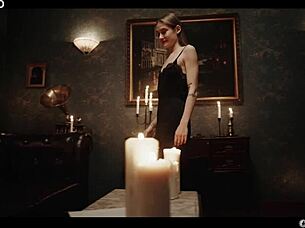 Gothic manor owner says, be my slave in this sensual lezdom with tiffany tatum and leana lovings