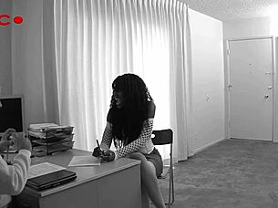 Black Babe Nyomi Banxxx Gets Pussy Pounded By White Cock!