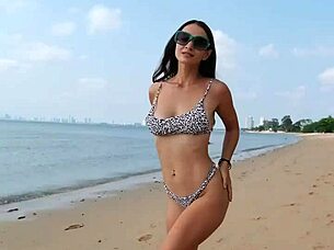 Waiting for you on the beach today in summer bikini, petite 18+ beauty.