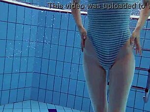 Sexy Pornstar Petite Russian Teen Libuse Shows Small Tits Underwater