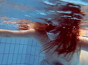 Sexy Pornstar Petite Russian Teen Libuse Shows Small Tits Underwater