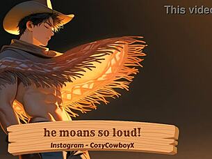 he moans loud during solo orgasm