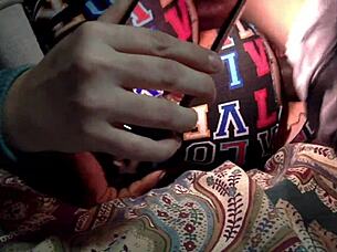 Stepsister cheats on boyfriend, fucks stepbrother's college friend, her tight pussy gets filled with cum running down her ass.