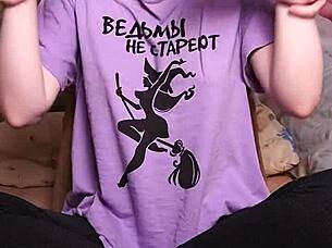 Tickling light bdsm nipple play on amateur wife's big natural tits