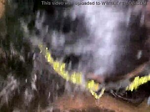 Neighbor's petite latina ass gets cum-covered in the early morning.