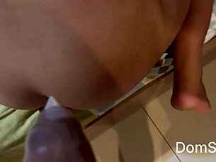 Asian girl learns painful anal lesson at home.