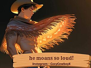 he moans loud during solo orgasm