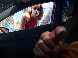 she jerks off in the car looking for hard dick