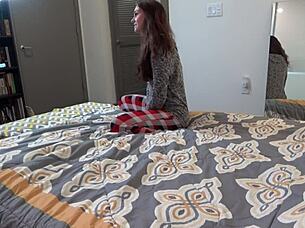 I brutally assfuck Scarlet Datz on the sofa during her casting POV