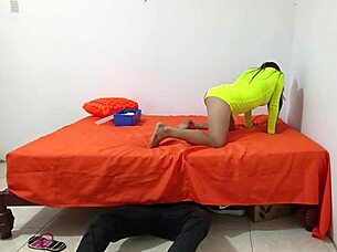 brazen woman shows her body without censorship in roleplay