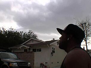 slutty blonde milf sucking and fucking big black cock