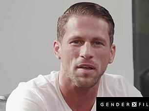 newbie trans babe spitroasted by trans slut blake lovely