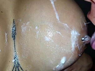 Sensitive big tits sucked to intense orgasms by athletic milf in lingerie