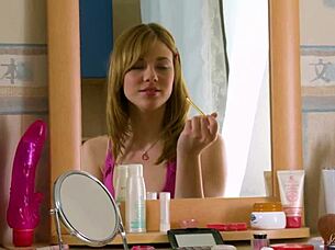 Gorgeous teen Maecia S performs blowjob in lingerie