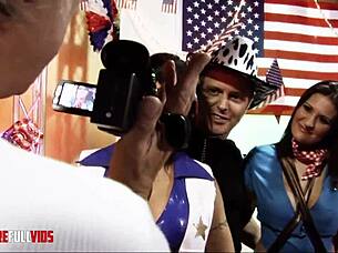 Two amateur couples engage in intense fucking with blowjobs and heels.