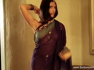 Exotic Indian princess dances sensually nude.