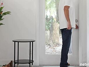 Fitness instructor with incredible body performs during audition