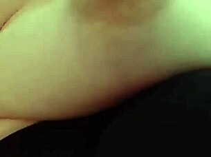 Mature exhibitionist flashes huge big tits, wanting nipple sucked in homemade scene