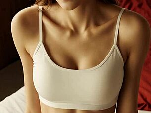 Fancy Eastern European Lingerie Model Showcases Barefoot Style