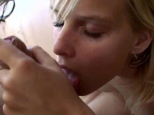 Horny Blondie With Amazing Natural Tits Loves Taking Wet Cocks In Her Hot Shaved Pussy For Intense Cumshots!