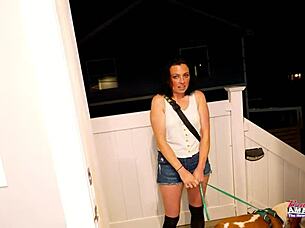 phoenix rae shows off her inked body while pleasuring herself and sucking cock.