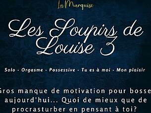 louise sighs loudly in french solo audio porn session