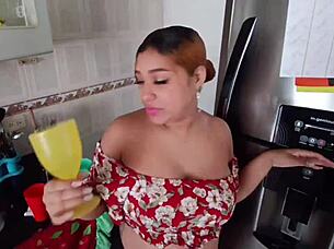 Older stepsister sees small cock again.