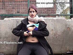 Indian teen masturbates public