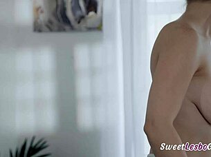 does the blonde client enjoy the ass massage?