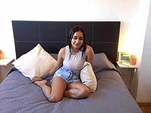 First casting of this 18-year-old Peruvian Latina girl – check her out in part 1.