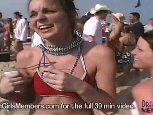 bikinis, boobs, and pussy are everywhere at texas beach party