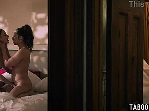 bisexual threesome with lesbian roommates leana lovings and laney grey