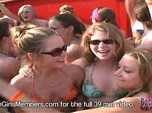 bikinis, boobs, and pussy are everywhere at texas beach party